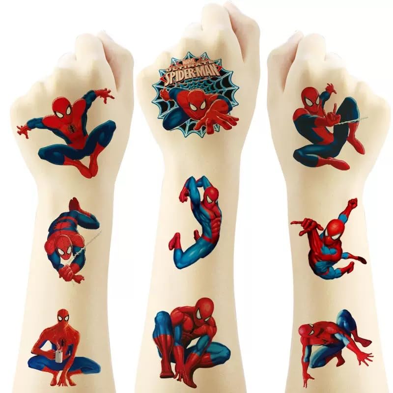 Spider-Man Temporary Tattoos - 100 Sheet Pack for Kids
