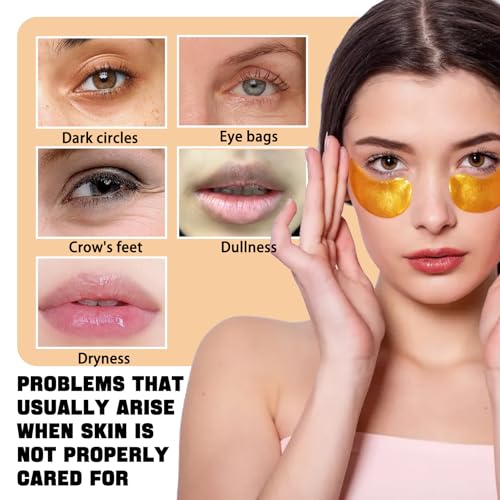 15 Pairs of Under Eye Patches and 15 Packs Lip Masks Gift Set,Nourishing Under Eye Masks Bulk for Dark Circles,Moisturizing Lip Patches,Hydrating Travel Eyemasks and Lipmasks for Women and Men