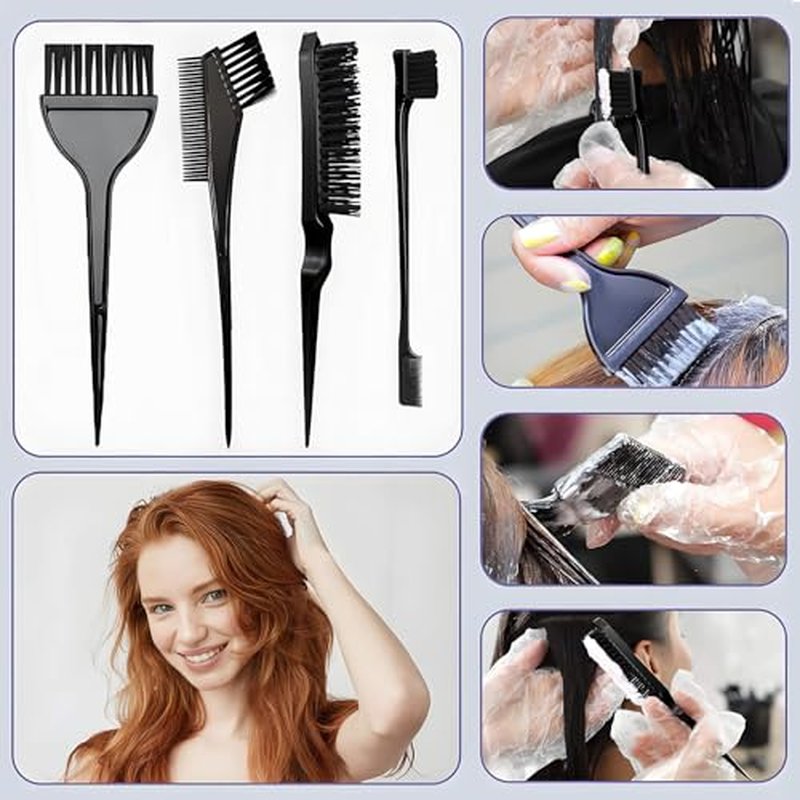 26 Pcs Hair Dye Kit - Coloring Brush Set with Bowl, Clips & Gloves