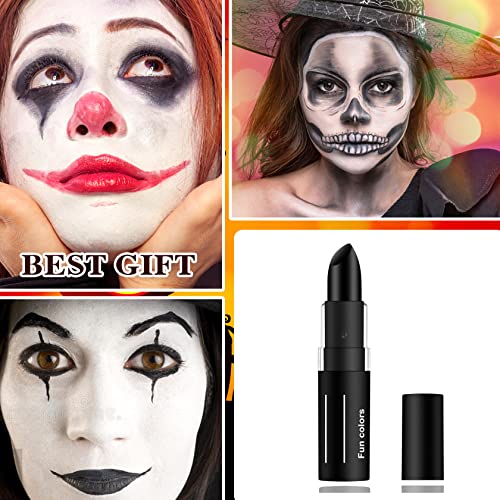 Face Body Nose Paint Stick, Clown Makeup Black Cream-Blendable, Waterproof Eyeblack, Long Lasting Professional SFX Cosplay Festival Stage Halloween Makeup