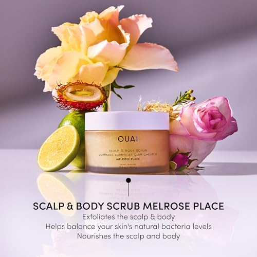 OUAI Melrose Place Scalp & Body Scrub – Exfoliating Sugar Scrub 3.4 Oz