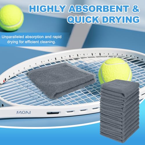6-Pack 100% Cotton Washcloths 12x12 Inch Grey