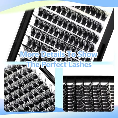 D Curl Cluster Lashes 120pcs Mixed 12-14-16mm Volume Extensions