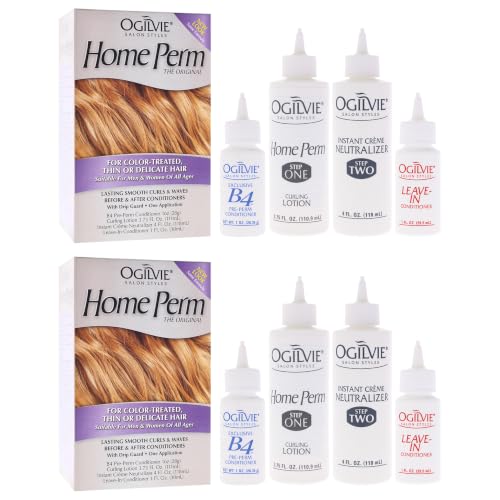 Ogilvie Salon Styles Home Perm Kit for Thin & Color-Treated Hair