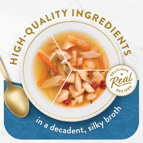 Fancy Feast Broth Lickable Wet Cat Food Variety Pack 12 Pouches