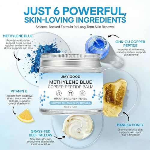 JIAYIGOOD Copper Peptide Face Cream with Tallow & Antioxidants for Anti-Aging Hydration