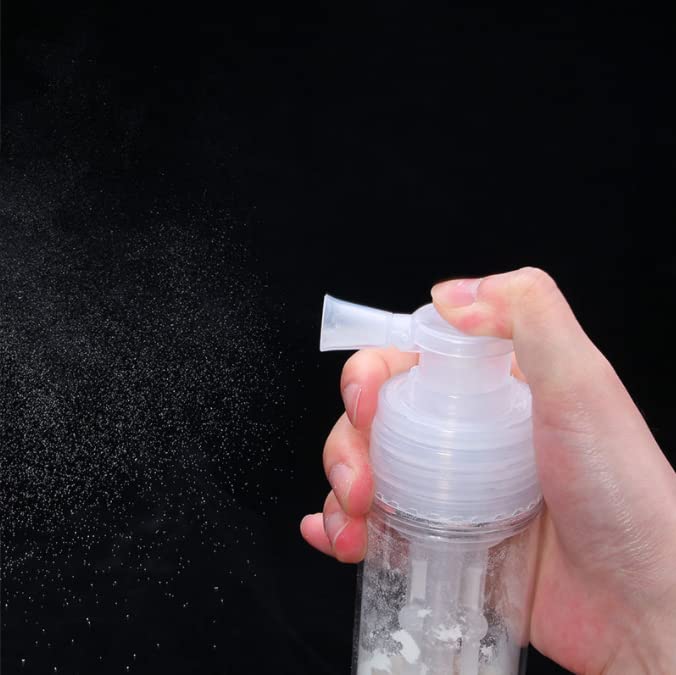 Duehut 110ml Portable Refillable Powder Spray Bottle with Locking Nozzle for Cosmetics & Hair Care
