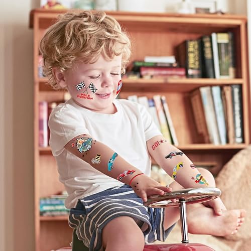 108 Race Car Temporary Tattoos for Boys Birthday Party