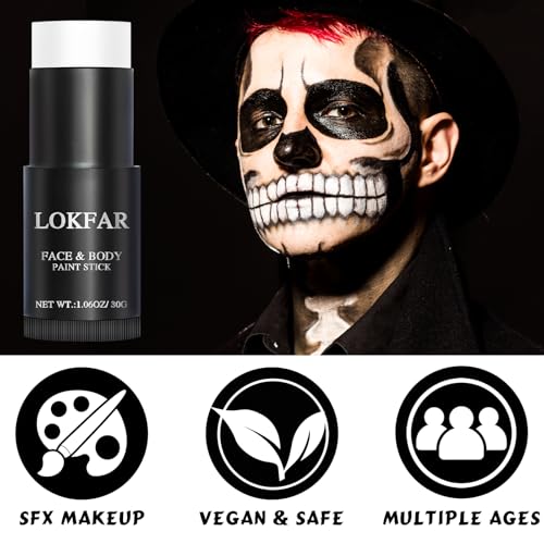 White Face Paint Stick - Waterproof Halloween Makeup