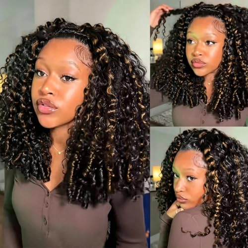 Burmese Curly Half Wig 16" Human Hair 200% Density