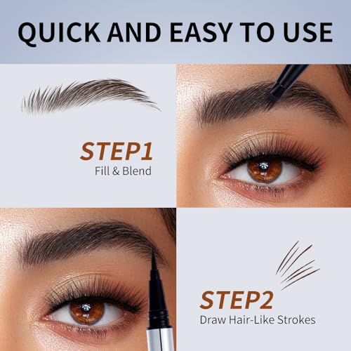 2-in-1 Waterproof Brow Pen & Eyeliner – Microblading Tip