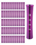 60-Piece Perm Rods Set for Natural Hair - 0.75" Plastic Rollers
