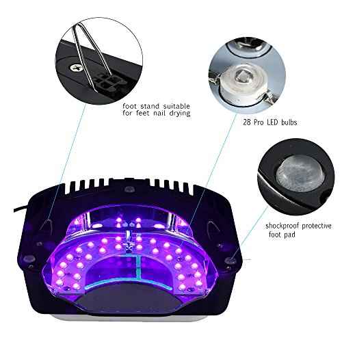 Anself 64W Pro LED Gel Nail Dryer Curing Lamp Nail Polish Machine 110-240V With Lifting Handle Touch Sensor LCD Screen