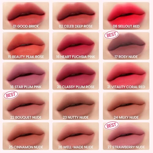 Peripera Ink The Velvet Lip Tint 017 Rosy Nude
