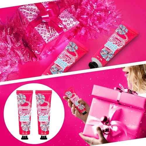 24 Pcs Cheer Team Homecoming Gifts Bulk Hand Cream Lotion Cheerleader Goodie Bag Stuffers Cheerleading Party Favors for Women Football Basketball Season Senior Night Items(Pink)