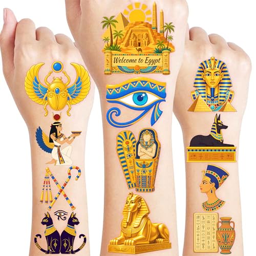 96 PCS Ancient Egypt Temporary Tattoos for Kids