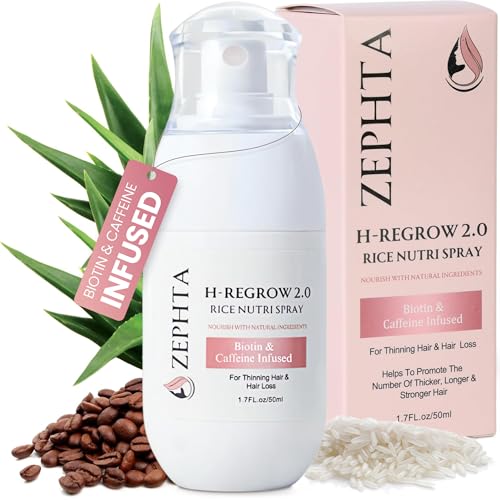 Zephta Hair Growth Spray with Biotin & Caffeine – Unisex Regrowth Serum for Thinning Hair