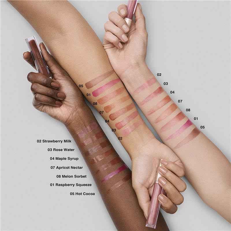 Estée Lauder Glossy Pout Lip Oil | Plumping & Moisturizing with a Sheer Tint | Includes Hyaluronic Acid + Vitamin E, 02 Strawberry Milk