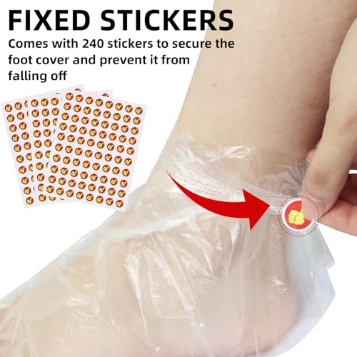 Disposable Paraffin Wax Bath Liners - Plastic Foot Covers, 200 Count