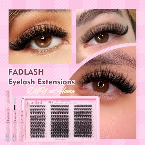 FADLASH Lash Clusters Kit 40D+50D+60D D Curl 8-16mm