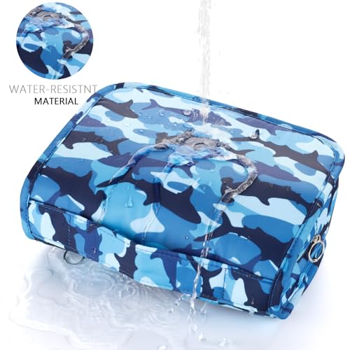 Kids Shark Toiletry Bag - Waterproof Travel Wash Bag