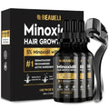 Beaueli 3-Pack Minoxidil Beard & Hair Growth Kit 2 Fl Oz for Men & Women