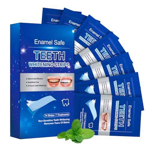 Teeth Whitening Strips Professional Effects Plus, Tooth Whitening Strips Safe Formulas Stain Removal, Deep Cleanse 7 Treatments, Suitable for Sensitive Teeth, Coffee, Smoke Stains