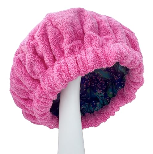AKISS Flaxseed Deep Conditioning Heat Cap for Kids - Fuchsia Floral