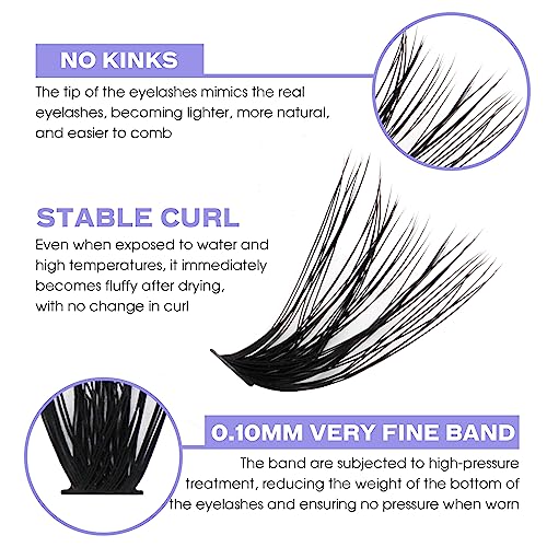 40D+3D Lash Clusters 16-20mm Mixed Curl DIY Eyelash Extensions