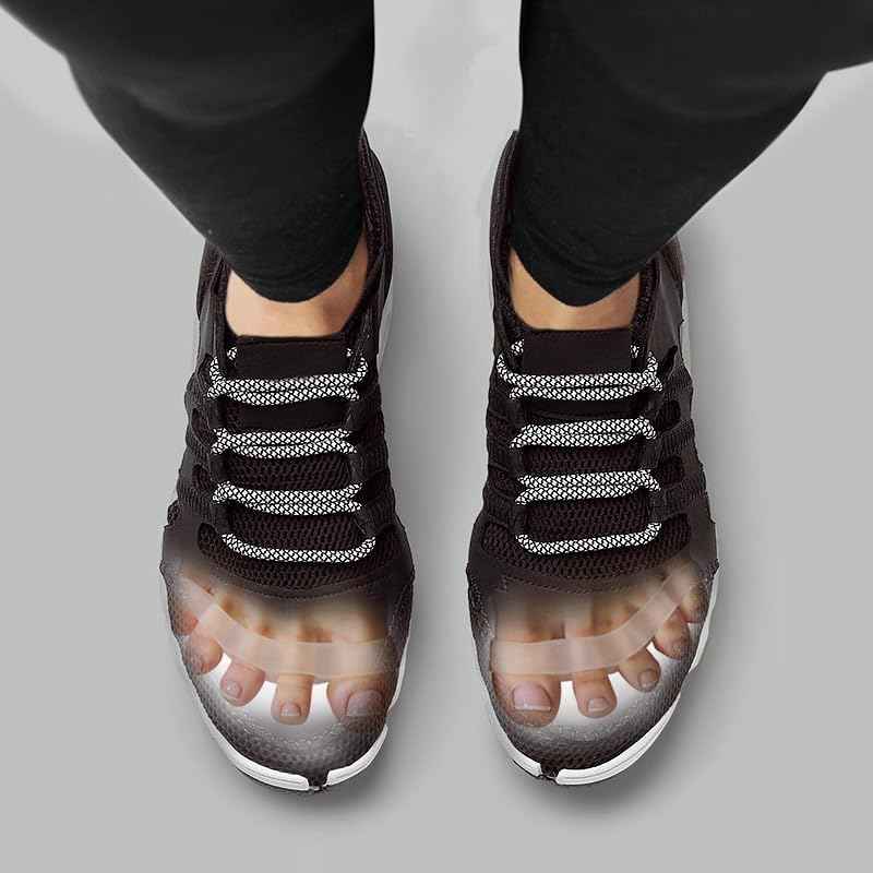 Awesome Toes Spacers & Separators, Fast Pain Relief from Hammertoe & Bunions, Two Pairs in Stylish Wooden Box, Latex-Free Rubber Toe Stretchers for Men & Women