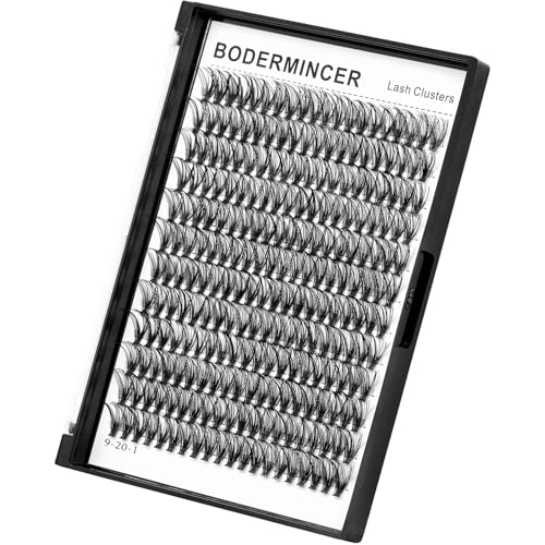 Bodermincer 20D D-Curl Lash Clusters 240pcs - 14mm Fluffy Eyelash Extensions