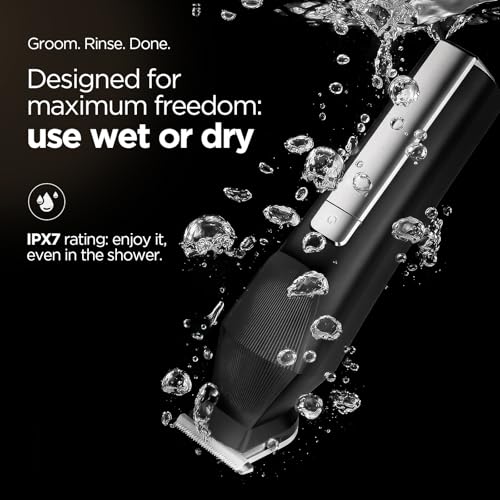 Yineel HC600 Cordless Beard Trimmer for Men, 6-in-1 Grooming Kit