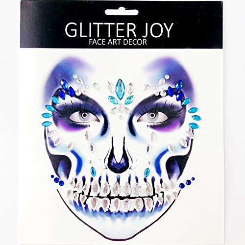 Day of the Dead Face Jewels Rhinestone Stickers 4-Pack