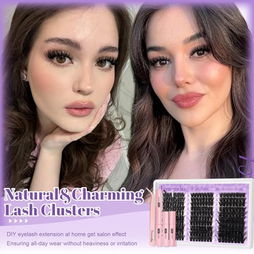 Fowendia Lash Clusters Kit 100D 150D 200D - DIY Eyelash Extensions
