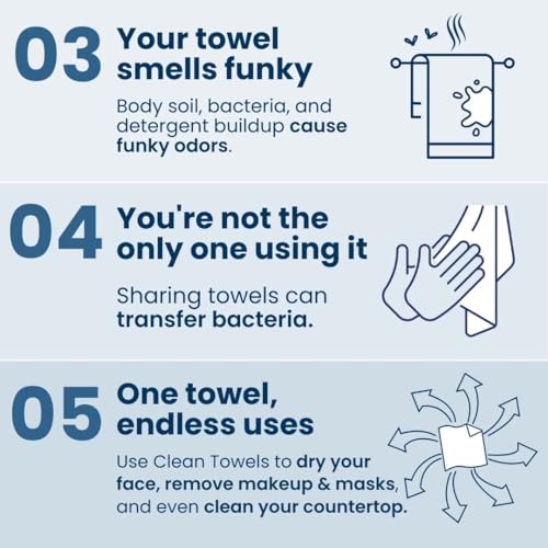 Clean Skin Club Bamboo Dispenser with 50 Disposable Face Towels