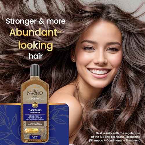 Tio Nacho Thickening Shampoo for Thinning Hair for Women & Men with Royal Jelly & Nettle Extract ? Volumizing Hair Loss Shampoo for Fine Hair, Paraben Free, 14 fl oz