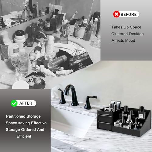 Men's Cologne Organizer with 7 Compartments & 2 Drawers