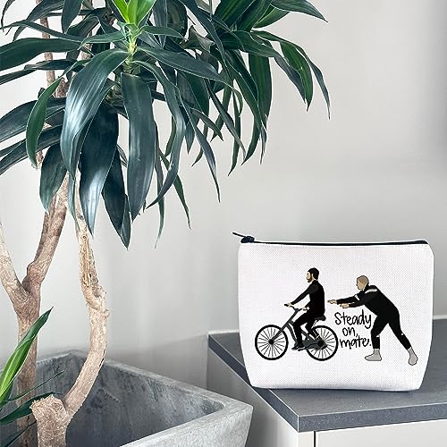 WCGXKO TV Show Inspired Steady On Mate Roy Kent Jamie Tartt Canvas Makeup Bag for Fans (Steady on)