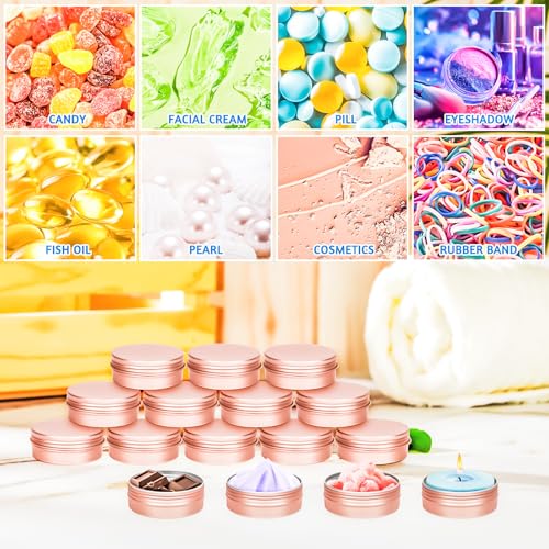 12-Pack 1oz Aluminum Tin Jars with Screw Lids for Cosmetics