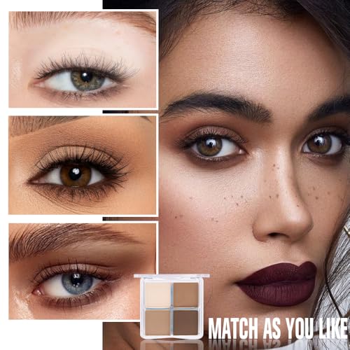 Nude Brown Matte Eyeshadow Quad Palette - Pigmented Smoky Eye