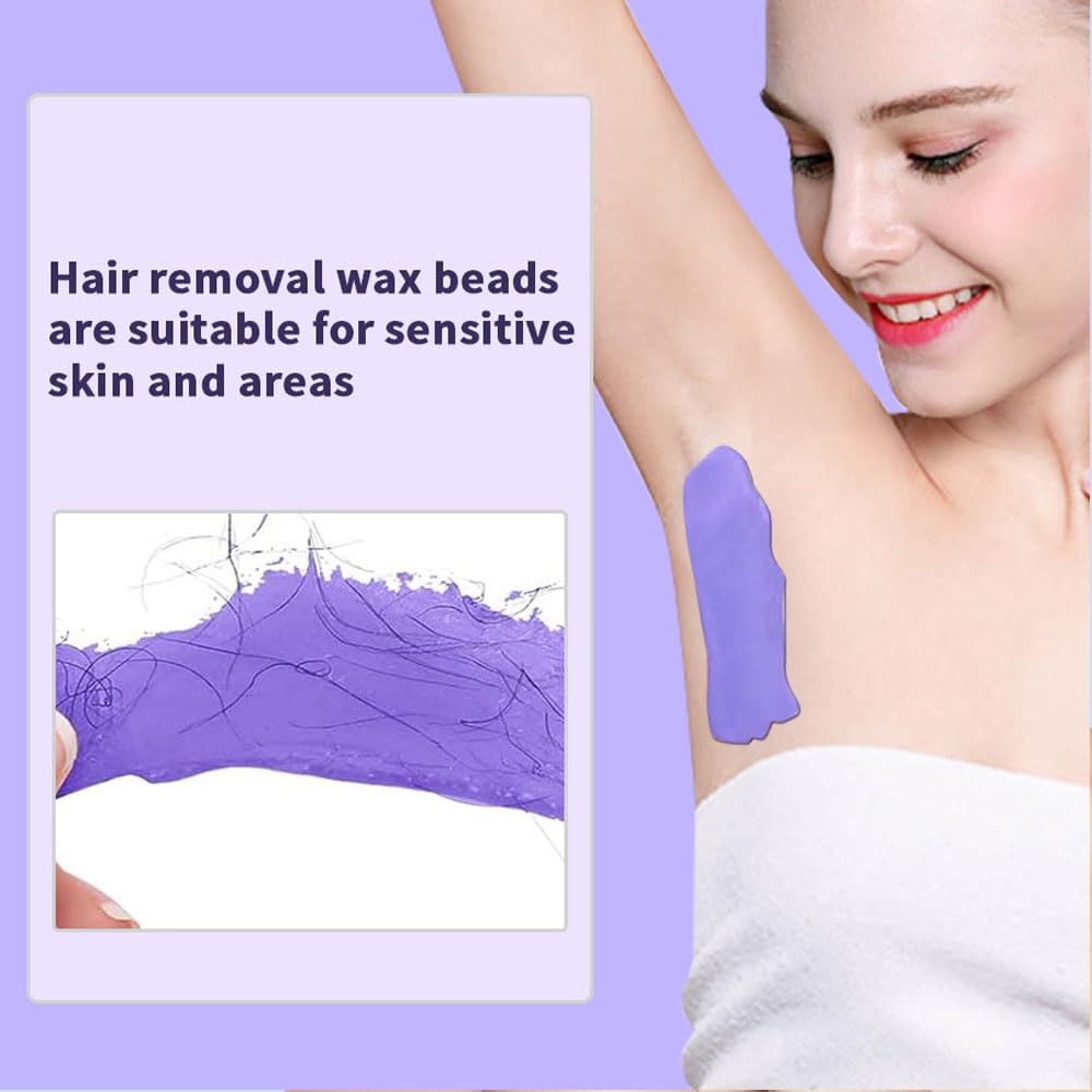 Waxing Kit for Women Men Digital Wax Warmer Hard Wax Kit with 400g Wax Beans for Full Body Brazilian Bikini Armpit Hair Removal multicolour