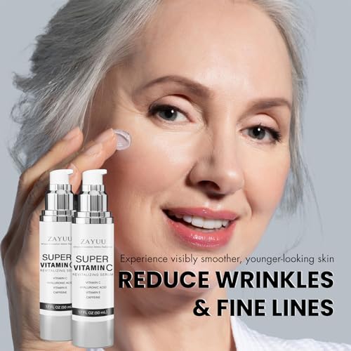 Super Vitamin C Serum 2-Pack ? Hydrating Brightening Face Serum with Vitamin C, Hyaluronic Acid, Vitamin E, Niacinamide & Peptides ? Helps Improve the Look of Uneven Skin Tone, Fine Lines & Radiance