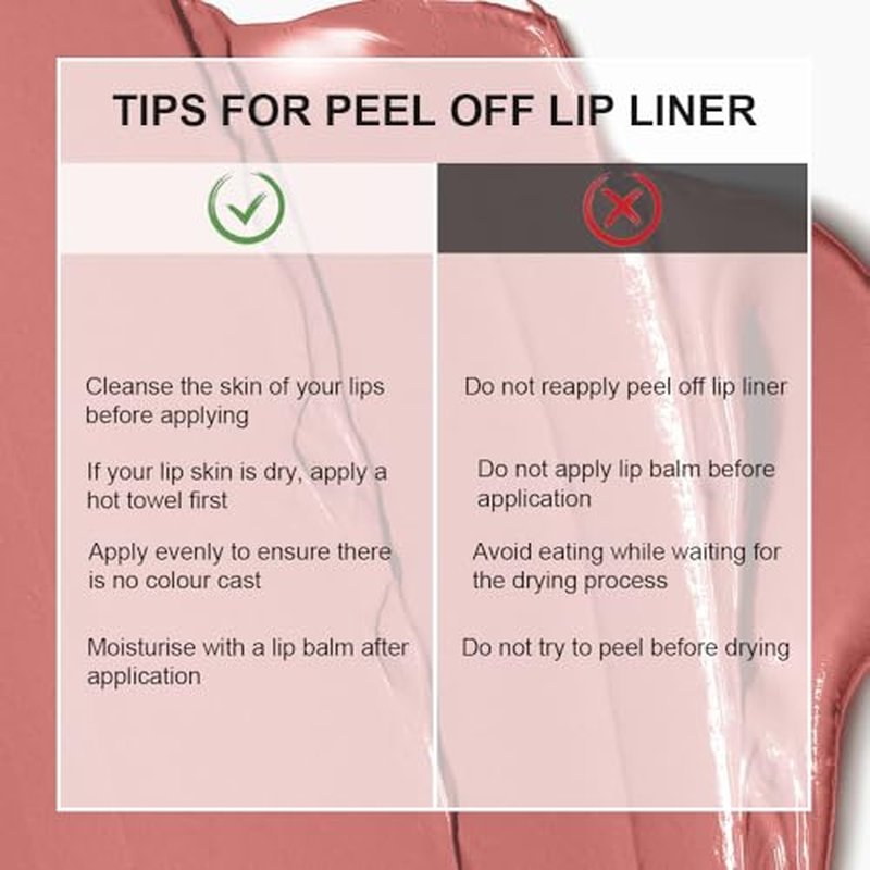 KIMIEYE Peel Off Lip Liner Stain Set - Long Lasting Waterproof Tint