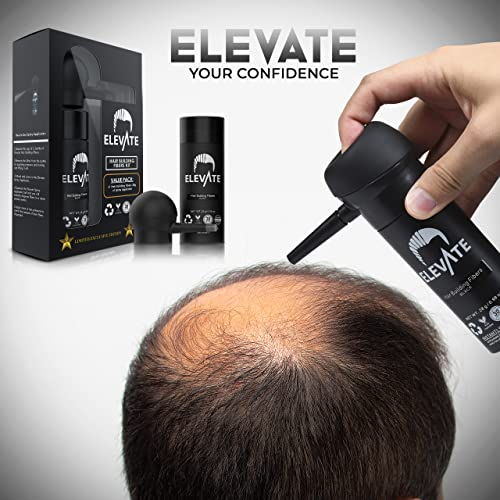 ELEVATE Hair Thickening Fibers & Spray Applicator Kit - Black