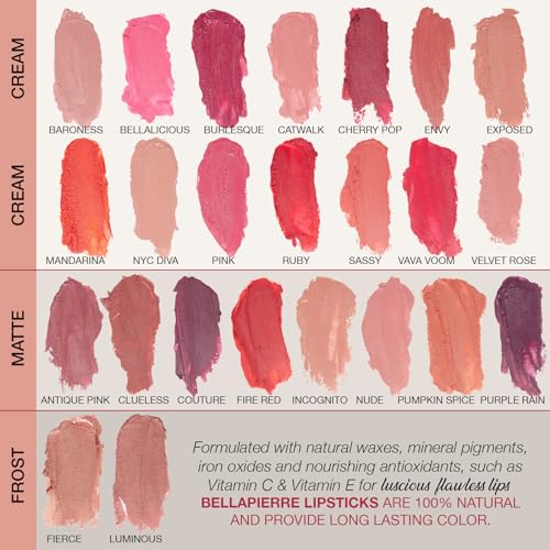 Bellapierre Matte Lipstick - Long-Lasting Mineral Lip Color