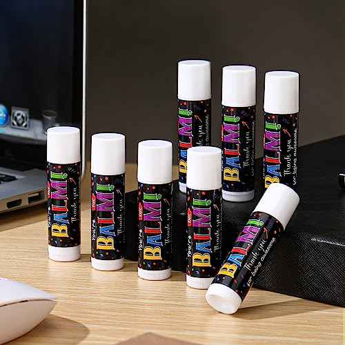 50 Pack Christmas Employee Appreciation Gifts Bulk Lip Balms Bulk Christmas Stocking Stuffers Xmas Party Gift Team Coworker Thank You Gifts Basket Stuffers for Women Men Teacher Staff(Balm)