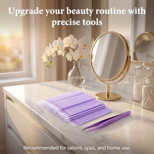 200 Pcs Microswabs for Eyelash Extensions - Precision Microbrush Applicators