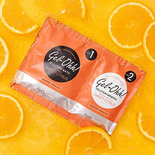 AvryBeauty Gel-Ohh Citrus Jelly Spa Pedicure Foot Soak (3 Pack) with Vitamin C