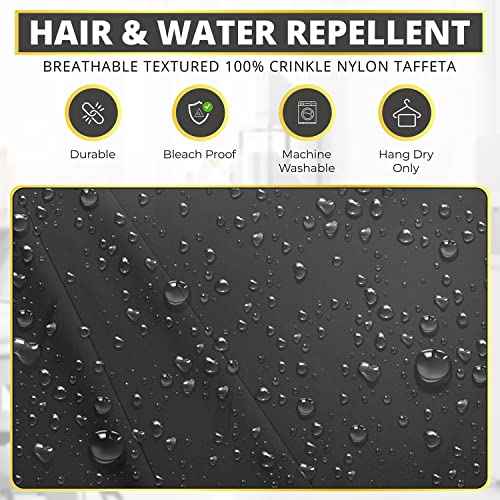 CHARLENE Haley Short Sleeves Jacket | High Fashion Hair Stylist Nylon Uniform | Water-Repellant Breathable Nylon