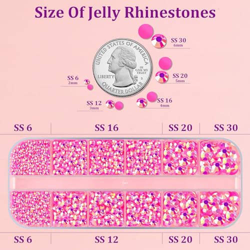 Pink AB Flatback Rhinestones Jewelry Crafting Kit with Glue, 2 Boxes & Tools